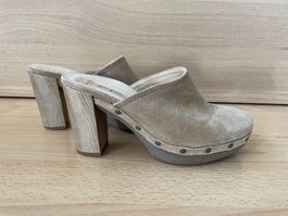 Paul Green Clogs beige Wildleder Grösse 36