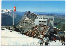 ENGELBERG Luftseilbahn Titlis, Skifahrer, Stempel Restaurant