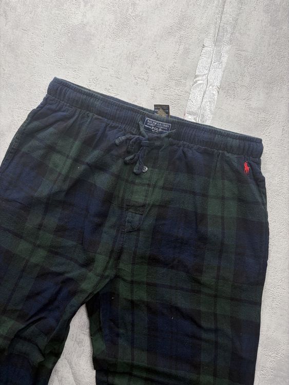 Pantalon de pyjama Ralph Lauren tartan vert bleu - M #133 (Neu (gemäss ...
