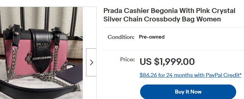 Prada Taschen für Damen: Prada Caskier Crystal Tasche / sac – Gebraucht aus Collonges von Auganien 8