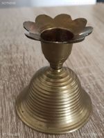 Kerzenhalter Handglocke aus Messing Gebrauchsspuren