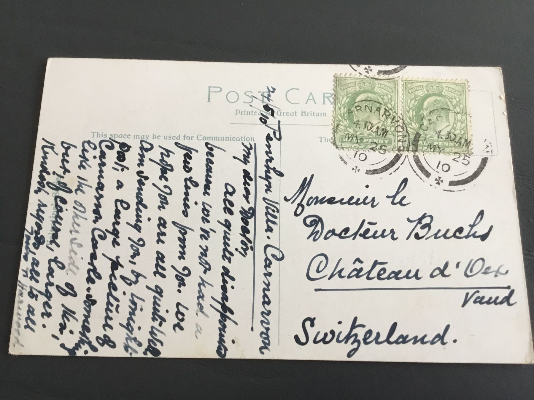 Cartoline postali: Carnarvon Castle from River – Usato da Kerzers venduto da Georges3210 1