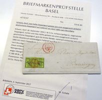 1843 Doppelgenf-Brief Interverti Katalogpreis CHF 200'000.-