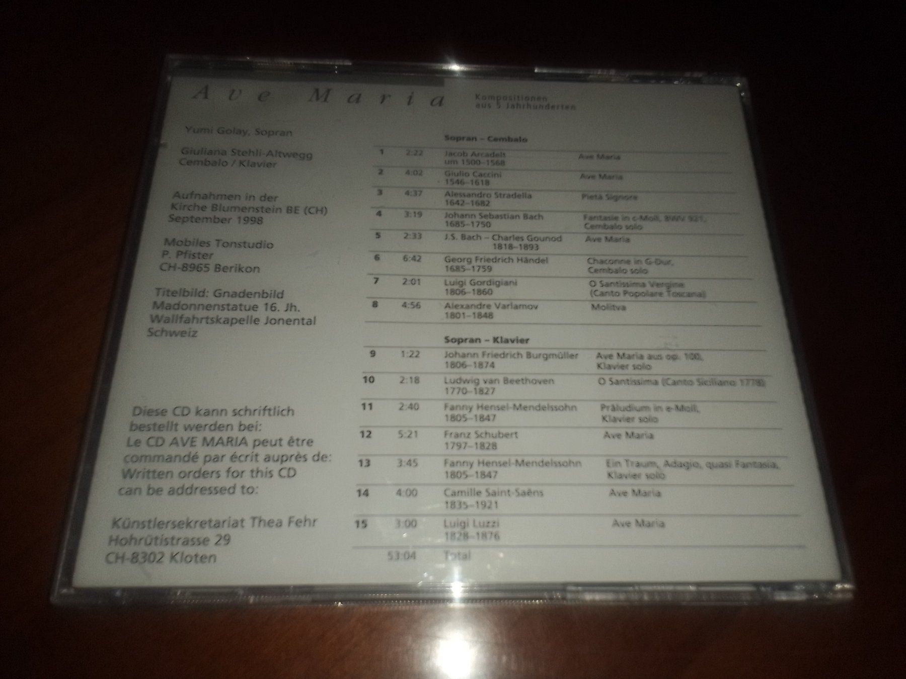 CD: Yumi Golay - Ave Maria, D20, CD – Usato da Sessa venduto da discoverymedia 1
