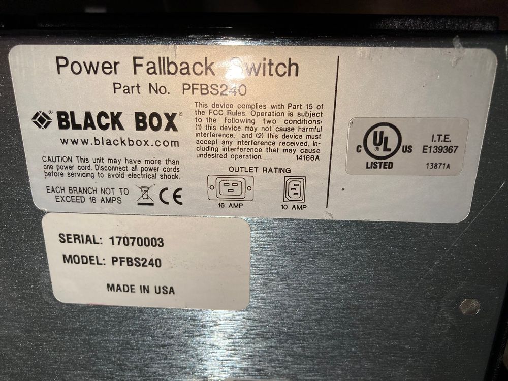 Fallback Power Switch, Change over Unit | Kaufen auf Ricardo
