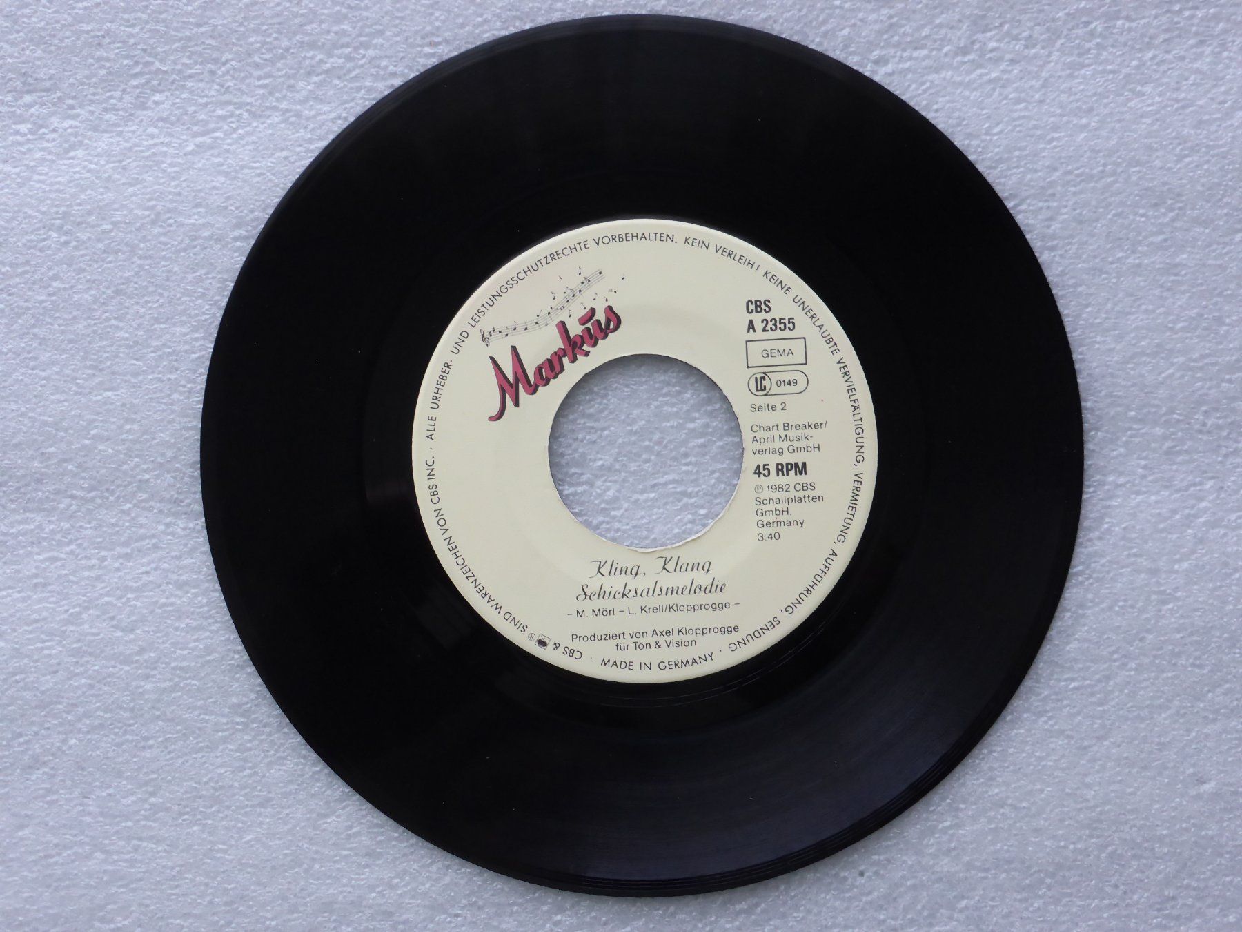 Vinyles: Vinyl Single   MARKUS – D'occasion à Küssnacht am Rigi par Mondkinder 2