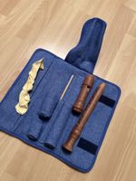 Blockflöte aus Holz mit Tasche und Zubehör gebraucht