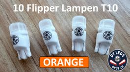 10x T10 LED Lampen Orange 6.3V – 2 LEDs – 70 Lumen