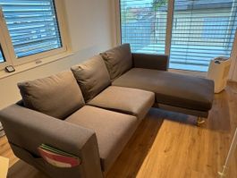 Ecksofa Stoff grau gebrauchter Zustand