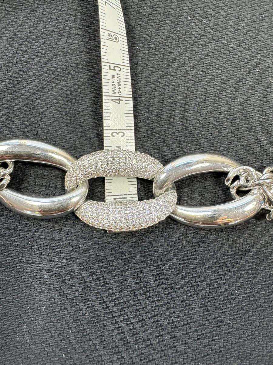 Escada Catenine: Silver Statement Necklace with Rhinestones by Escada – Usato da Hurden venduto da rac_wyf8 4