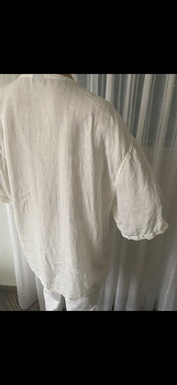 Blusen: Perfekter Auftritt - einzigartige 100%-Leinen-Bluse, M/L – Neu (gemäss Beschreibung) aus Winkel von ferrari2022 7