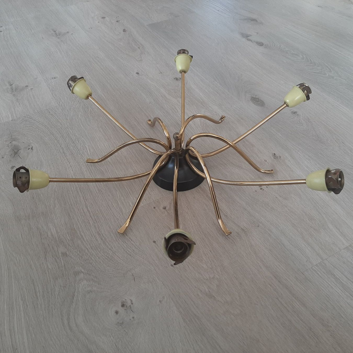 Lustres & lampes de plafonds: 50er 60er Sputnik Lampe Deckenlampe Mid Century Spinne – Défectueux à Erschwil par Karabella 6