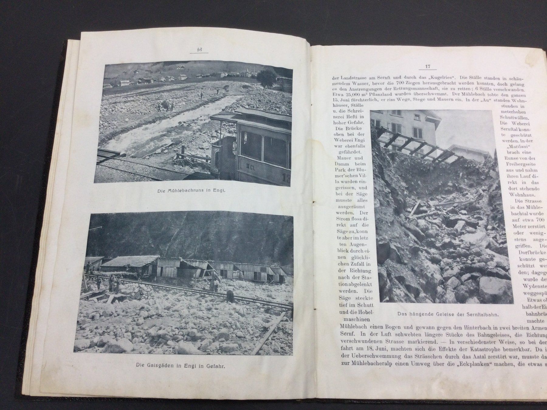 Cartoline postali: Die Wasser- Katastrophe im Kanton Glarus von 1910 – Usato da Wangen SZ venduto da kuriosum12 4