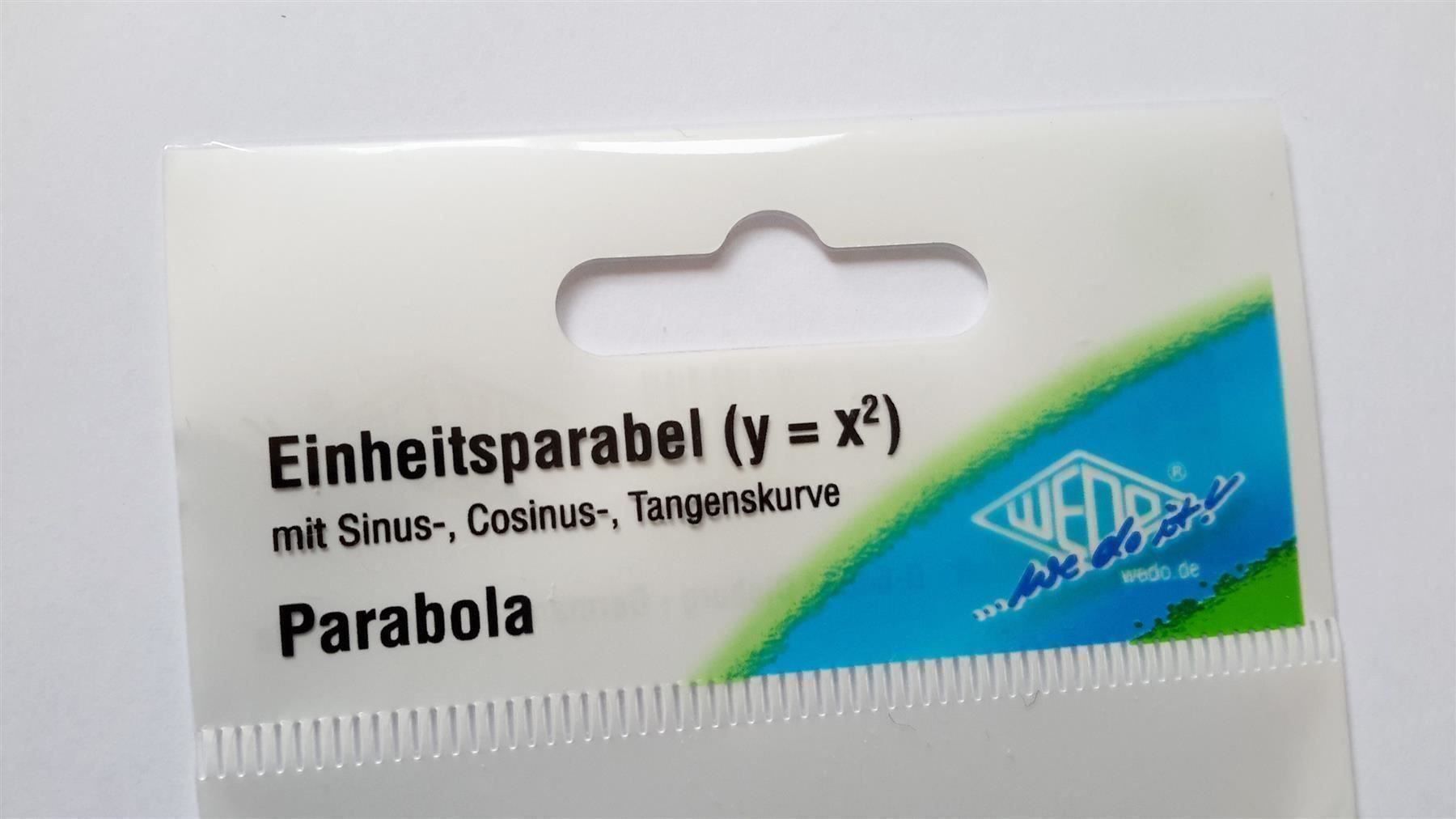 Schablonen: Schablone Einheitsparabel Y=X2 – Neu und originalverpackt aus St. Gallen von cointec 3