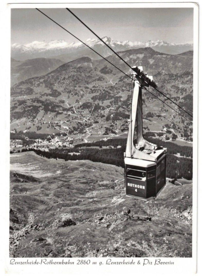 Cartoline postali: Lenzerheide - Luftseilbahn Rothorn 2te Sektion – Usato da Binningen venduto da Mountainrider