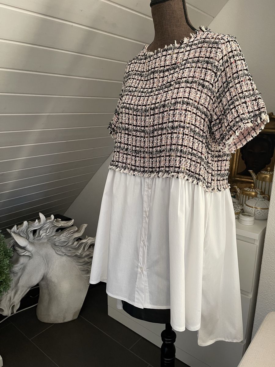 Blusen: Chic Bouclé-Hemdblusenkleid – Gebraucht aus Winkel von Glamour-Style 8