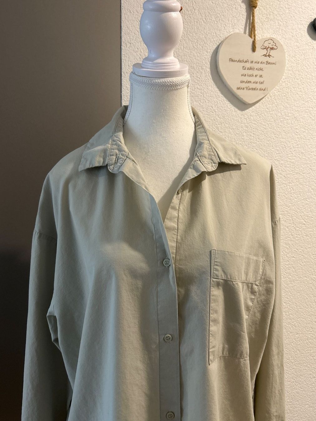 H&M Camicette: Damen Langarmbluse beige von H&M Gr. S – Usato da Brunnen venduto da Nala2929 3