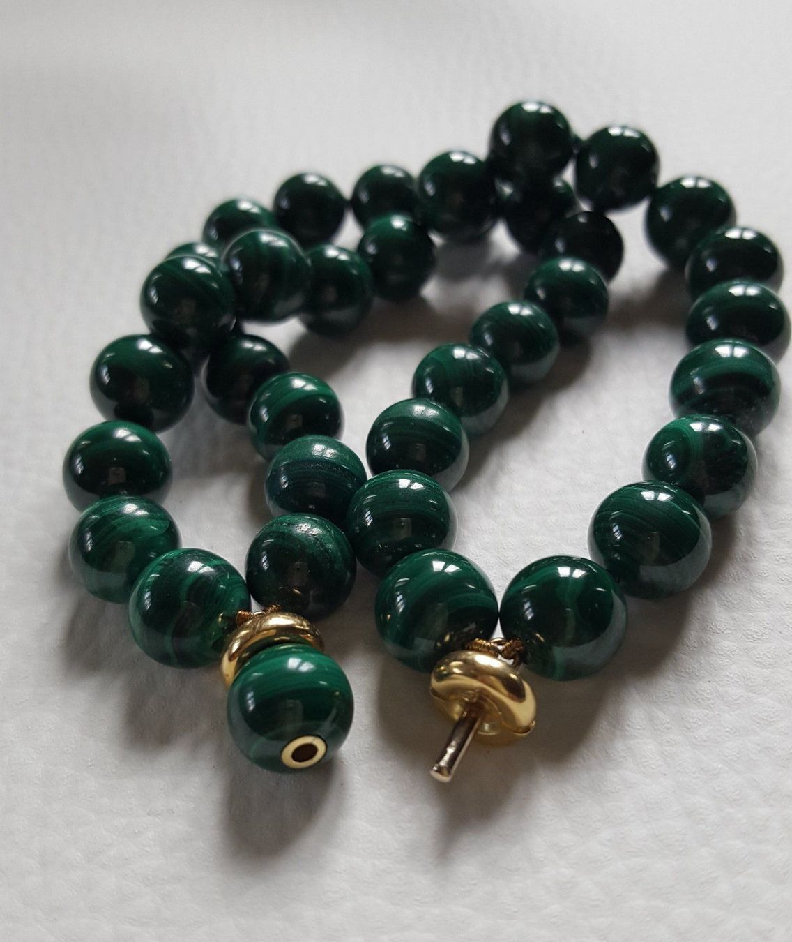 Bracciali & Braccialetti: 18 Karat 750 Gold Malachit Armband – Usato da Wald ZH venduto da Dasilver 7