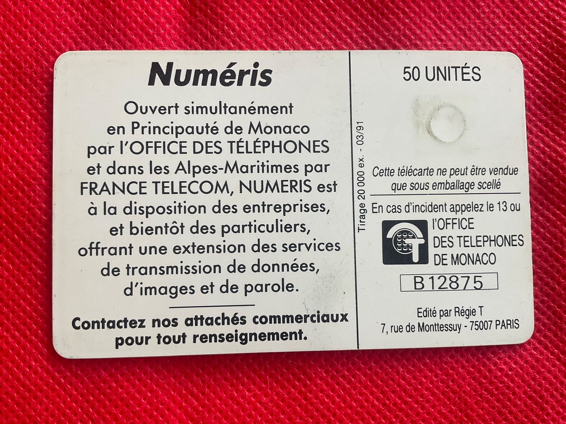 Schede telefoniche: Telefonkarte Monaco – Usato da Winterthur venduto da Grap75 1