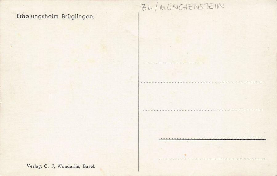 Cartoline postali: Erholungsheim Brüglingen, um 1935 – Usato da Frauenfeld venduto da POML 1