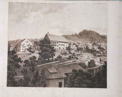 Gyrenbad  Ehrlosen Neujahrsblatt mit Ansicht 1812