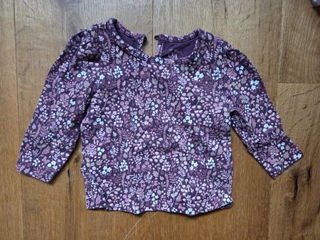 C&A Baby-Shirt, Gr. 74, (eher 68) Langarm, Blumenmuster