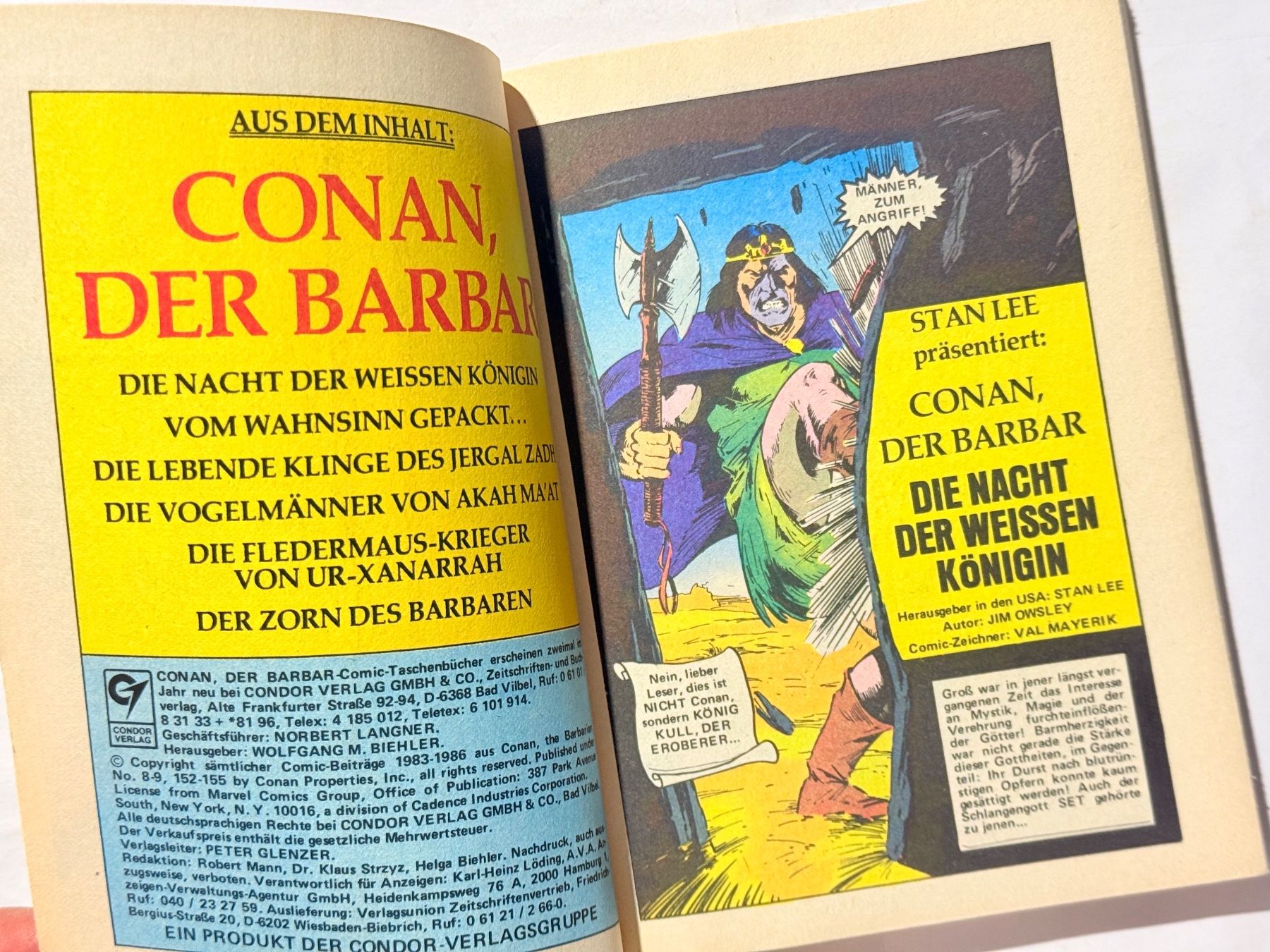 Fumetti: Conan der Barbar Nr. 18, Marvel Comic-Taschenbuch, Top! – Usato da Zuerich venduto da SonderArt-Wertgut 2