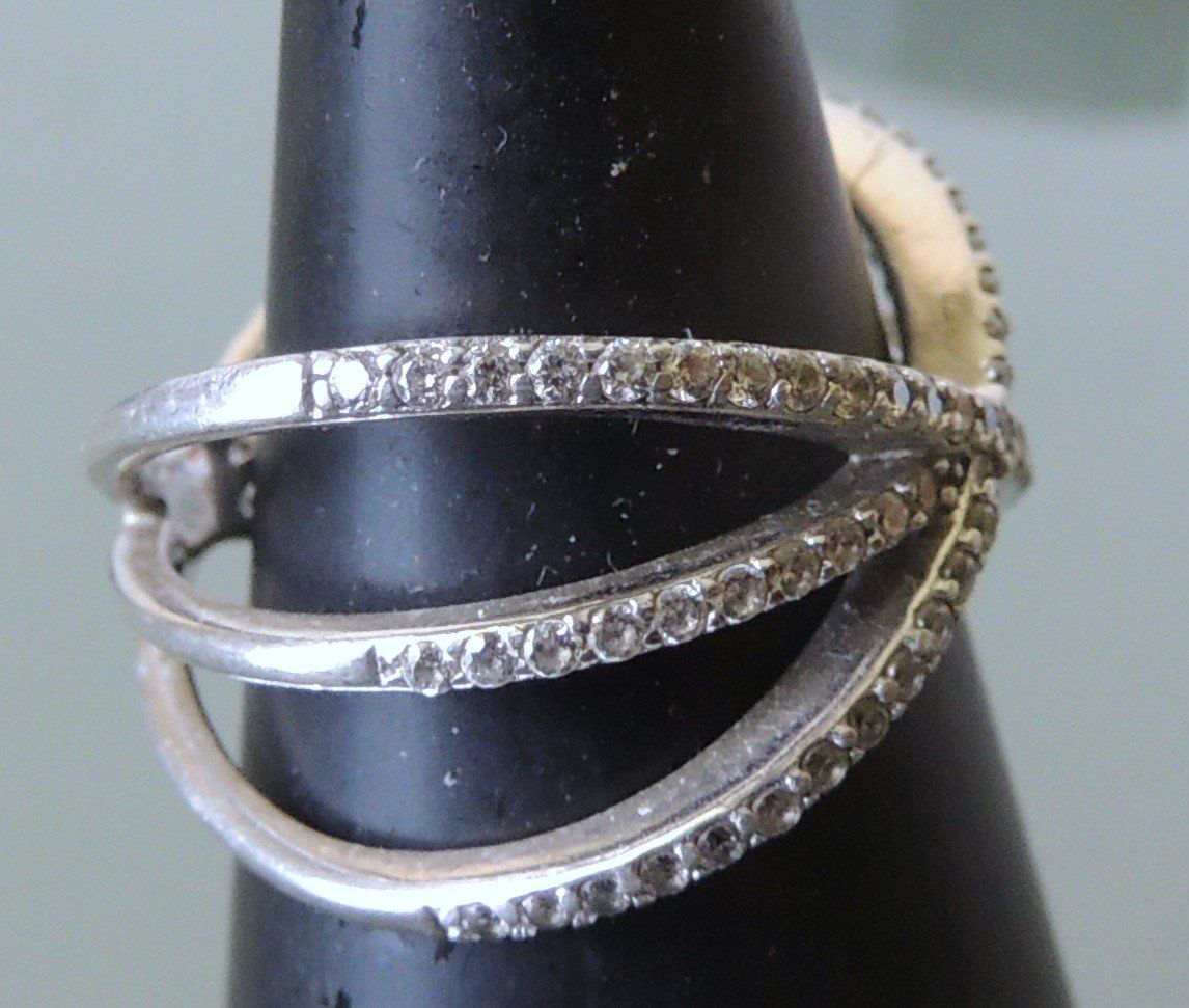 Anelli: Silber 925 Fingerring Zirkonia Gr. 57 – Usato da Waldenburg venduto da schaller707 3