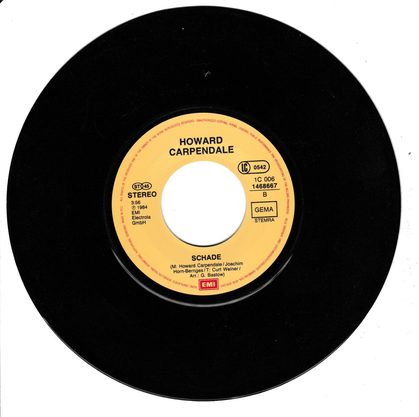 Dischi in vinile: Howard Carpendale - Hello again 7" Vinyl 1984 – Usato da Tübach venduto da JamesStone 3