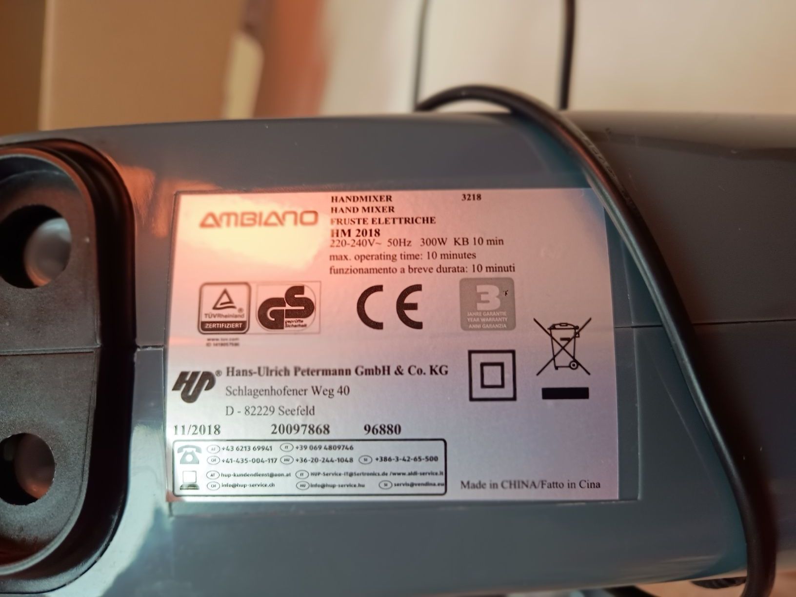 Ambiano Elettrodomestici da cucina: Handmixer AMBIANO, gebraucht – Usato da Döttingen venduto da Schlei 5