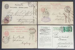 SUISSE: 4 cartes postales O des années 1889 à 1913