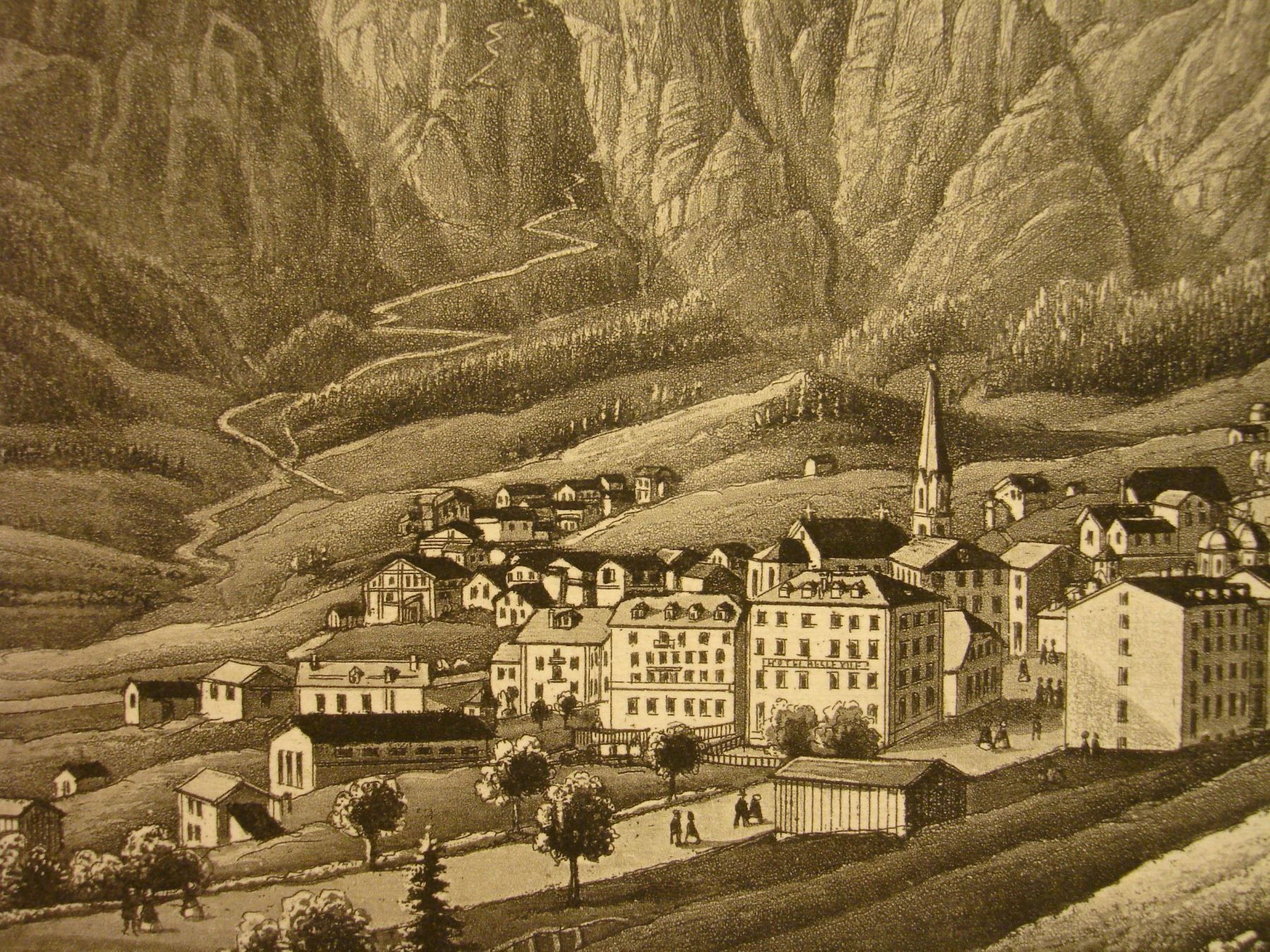 Incisioni: LEUK, AQUATINTA UM 1860 – Usato da Grüningen venduto da Kartensammler 2