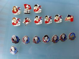 168 Pins. Z.t. sehr seltene Pins darunter