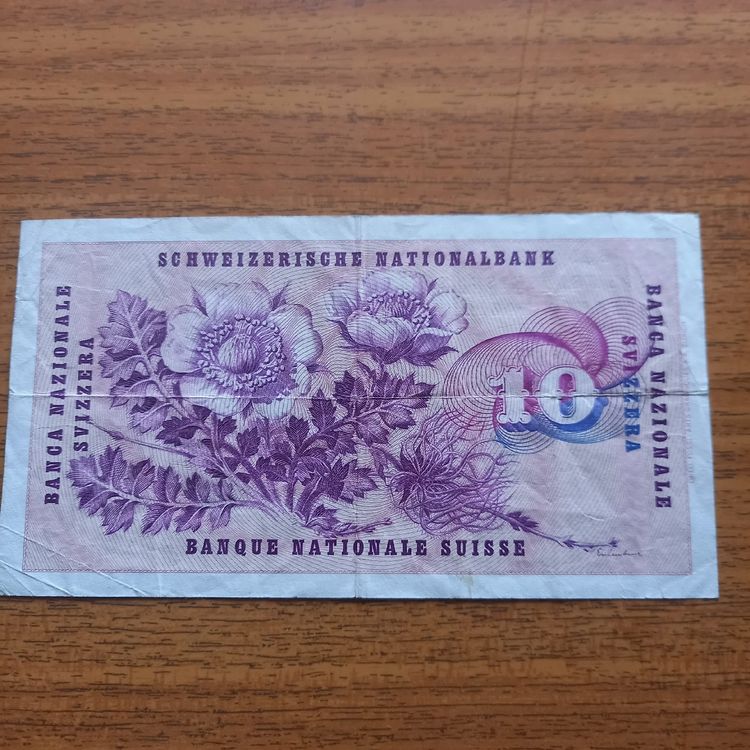 Schweizer 10-Franken-Note, Serie 16L, Jahrgang 1959. (Gebraucht) in ...
