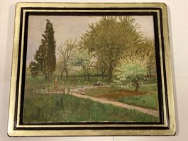 Roger Fiaux (1885-1963) Landschaftsgemälde signiert mit Park