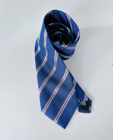 Top Zustand! Esprit Herren Krawatte, Seide, blau gestreift
