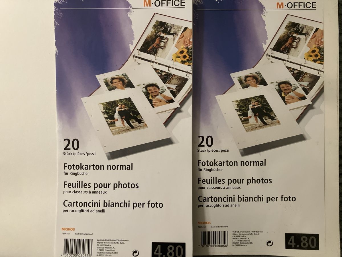Carta: Fotokarton Normal, 2 x 20 Stk. f. Ringbücher – Nuovo (secondo la descrizione) da Oberrüti venduto da Jomaru