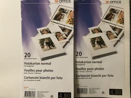 Fotokarton Normal, 2 x 20 Stk. f. Ringbücher