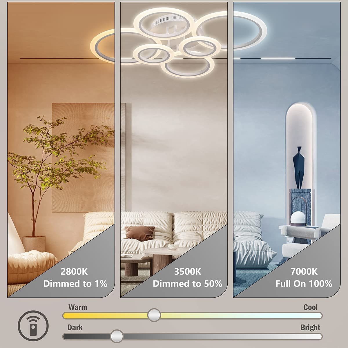 Lampadari & plafoniere: LED Deckenlampe Dimmbar 72W Deckenleuchte Wohnzimmerlampe – Nuovo e nell'imballaggio originale da Dörflingen venduto da Nixhub 2