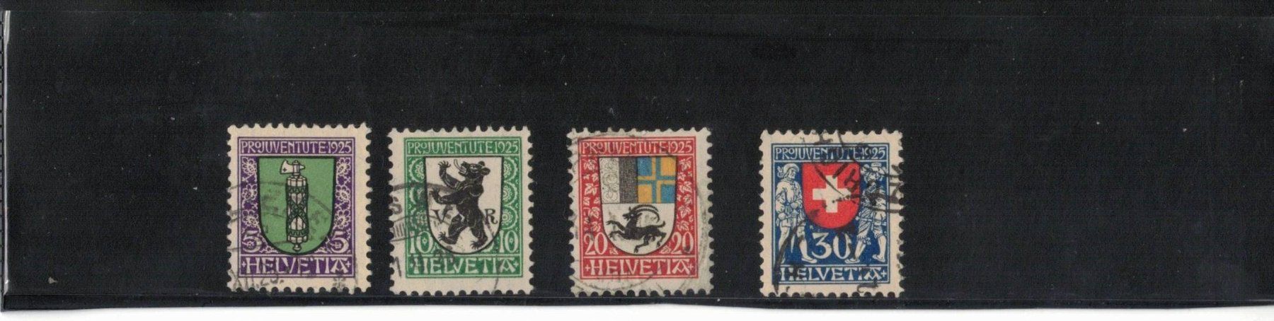 Tous les timbres: 1925  PJ  Kantons- und Landeswappen – D'occasion à Rheinau par loxis