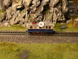 Modelleisenbahn E-Lok blau-weiss gebraucht (76)