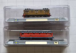 2 Lokomotiven Spur N 1/160 Schweden Kunststoff-Standmodelle