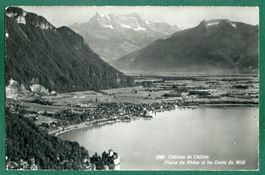 Château de Chillon , Plaine du Rhône, ungelaufen, ca. 1945