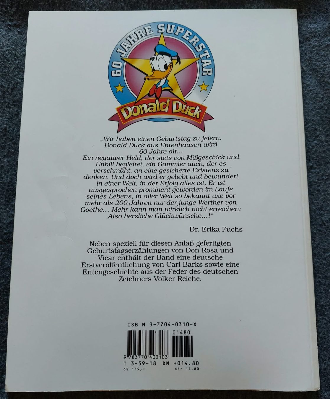 Fumetti: Comic Buch: 60 Jahre Donald Duck – Usato da Urtenen-Schönbühl venduto da Kahru 1