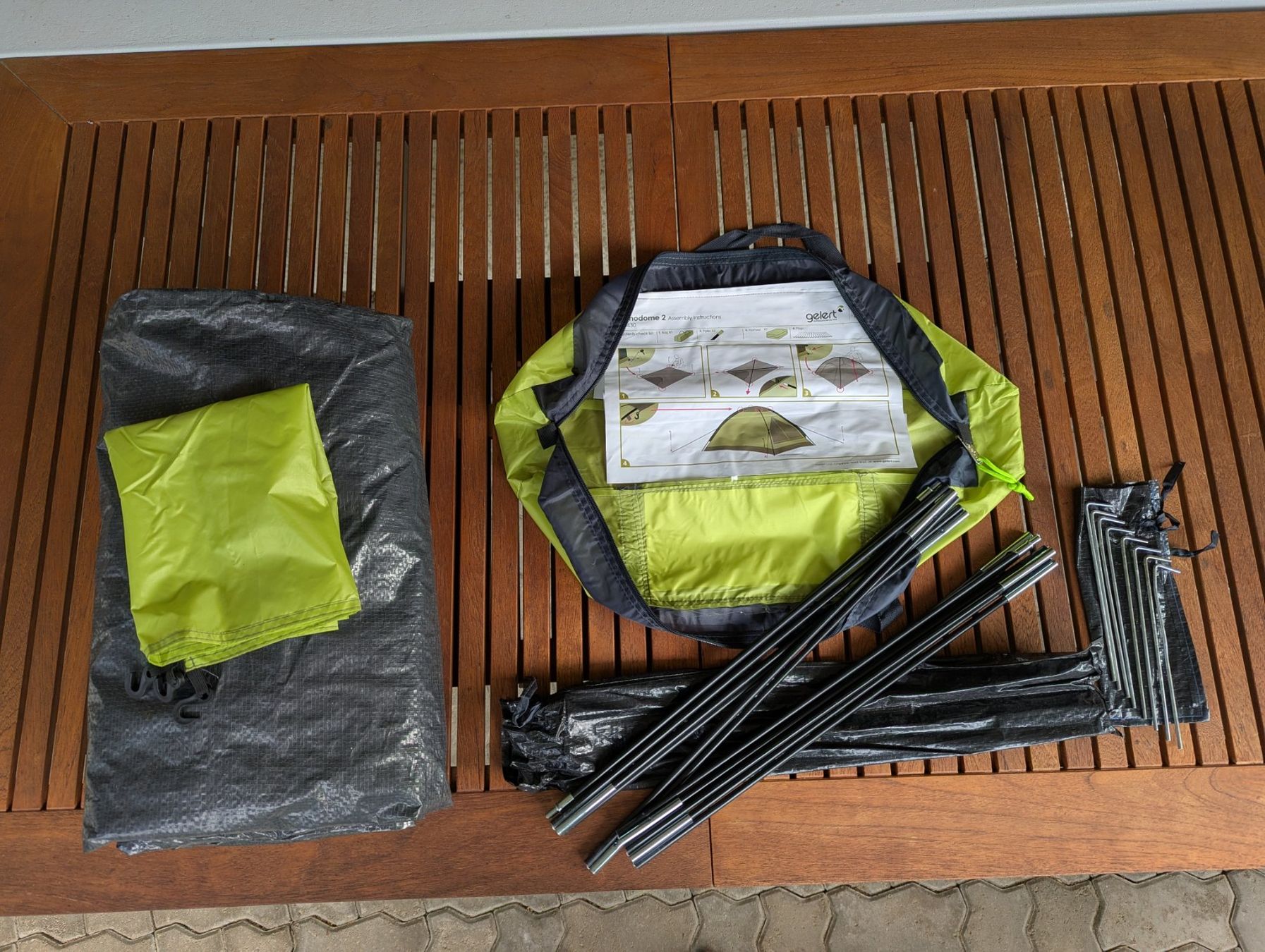 Tende : Gelert Monodome 2 Zelt - Lime/Charcoal – Usato da Niederglatt ZH venduto da Dgeiss 1