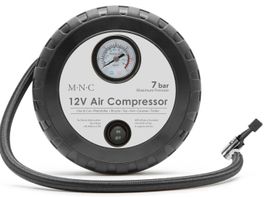 Kompressor mini 12Volt in  Radform mit Schlauch + Adaptern