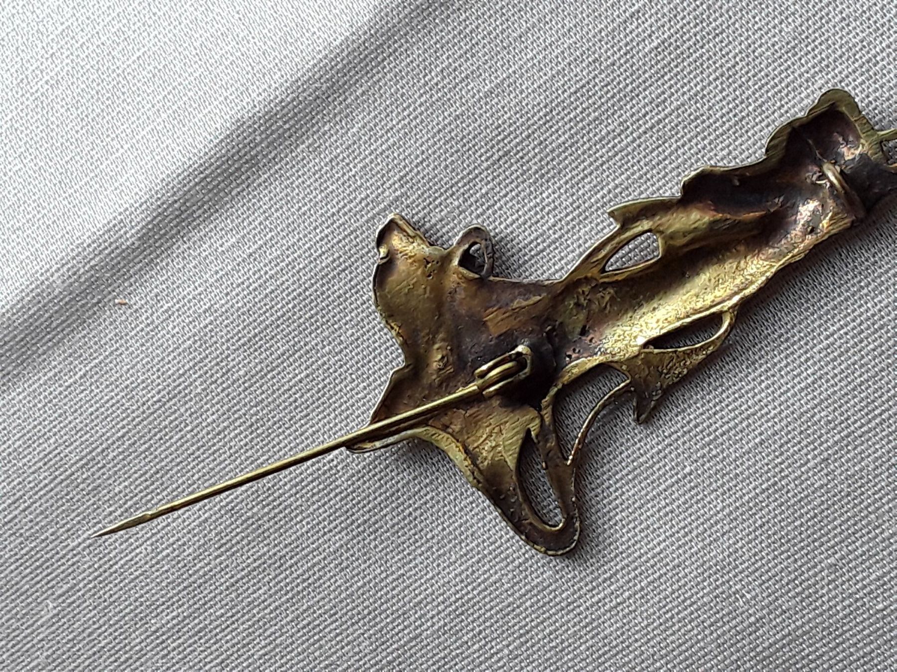 Spille & Fermagli: Originale Jugendstil Brosche Messing  um 1900 – Usato da Zürich venduto da helsan 4