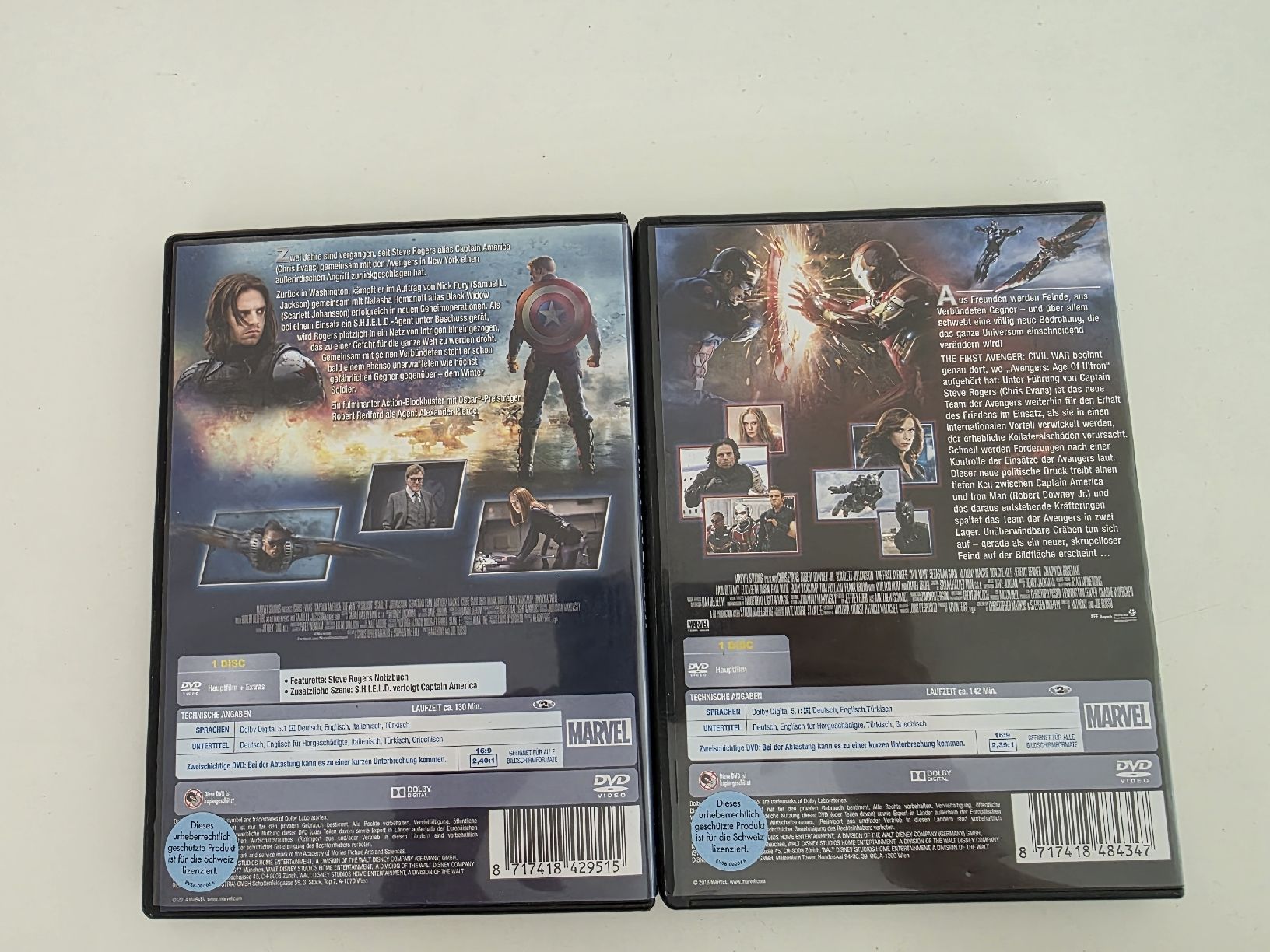 Tous les DVDs: Captain America Filme – D'occasion à Muri AG par ramitravel1 1
