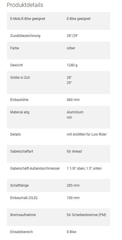 Pezzi di ricambio: Gabel Chrom – Nuovo (secondo la descrizione) da Affoltern am Albis venduto da cub_tx9s 1