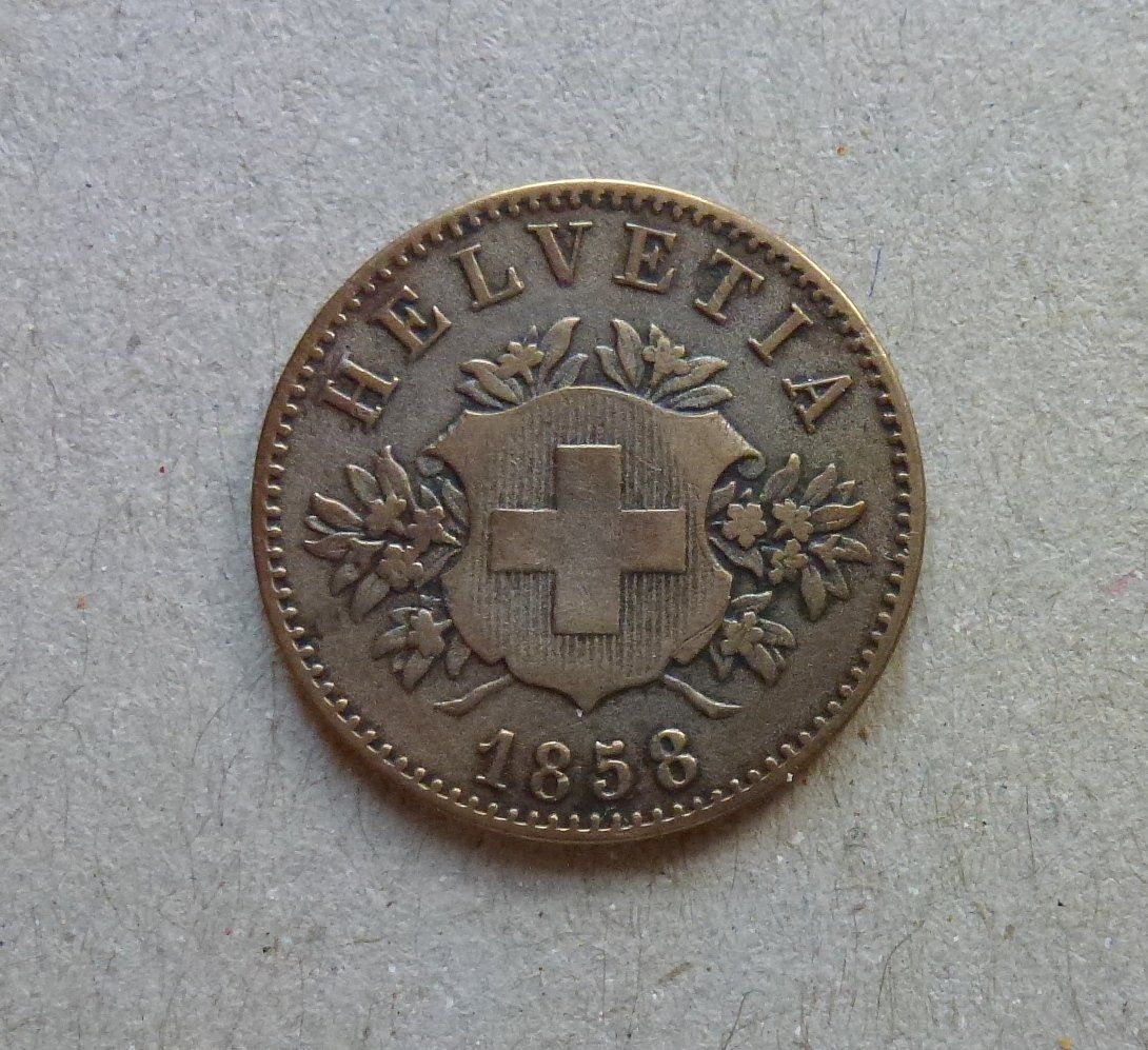 Tutti le monete: ++ 20 Rappen 1858, gute Erhaltung – Usato da Walkringen venduto da Casablanca777